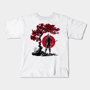 Cyborj Ninja under the sun Kids T-Shirt